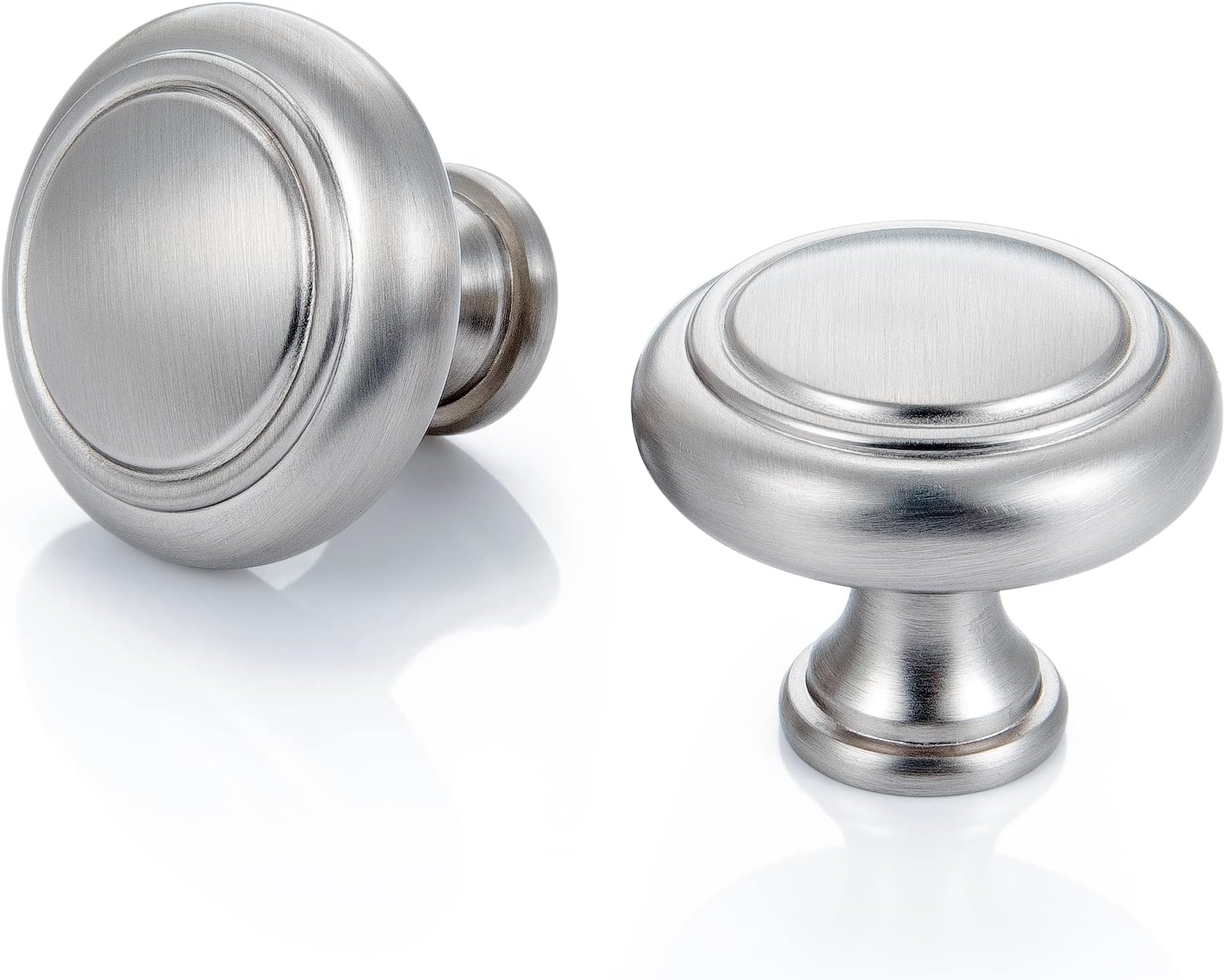 10 Pack Brushed Nickel Kitchen Cabinet Round Knobs,1-1/5 inch Diameter Nickel Knobs for Cabinets,Cabinet Drawer Knobs Brushed Nickel Knobs for Cabinets and Drawers (20, Knobs/Oil Rubbed Bronze)