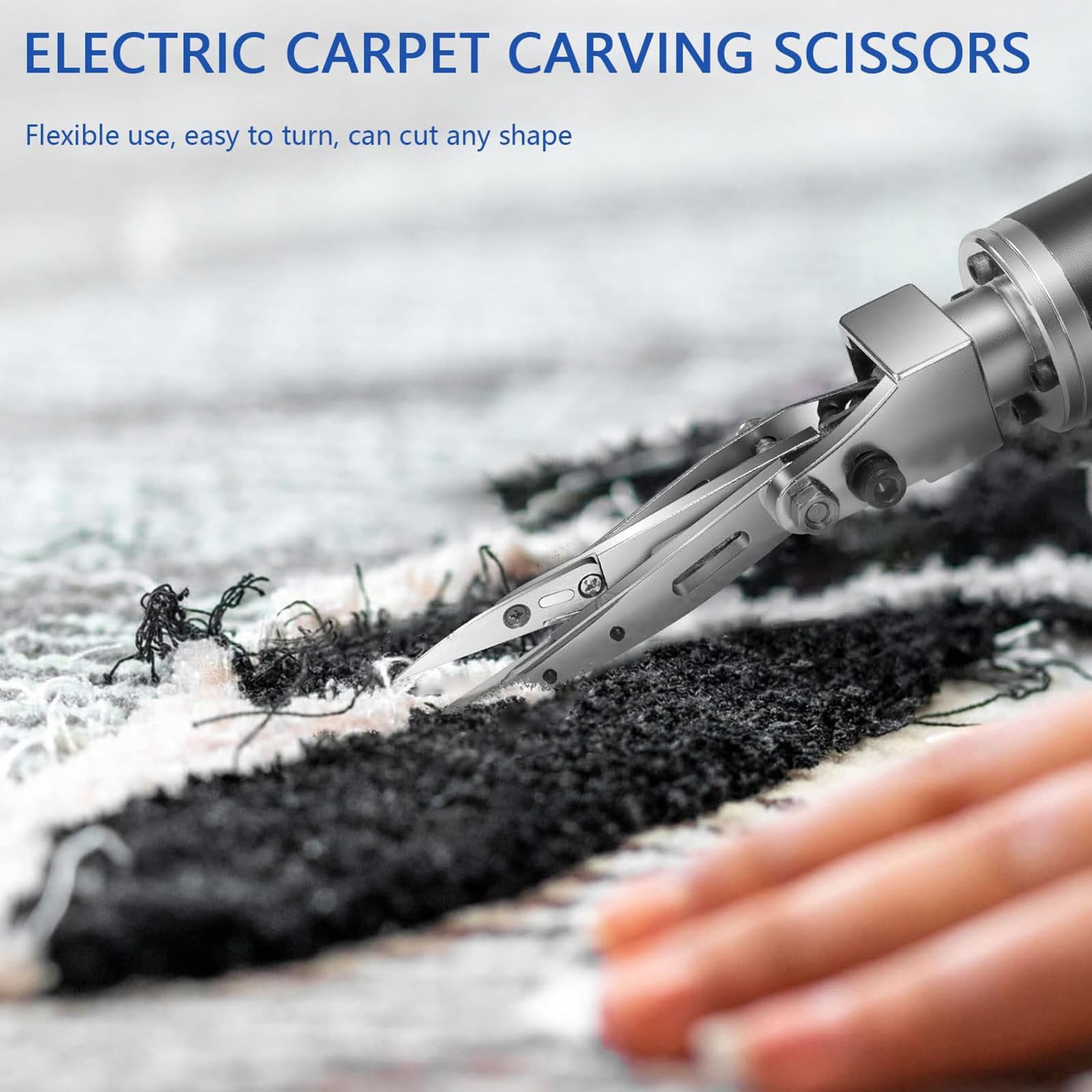 Tijeras para Tallar Alfombras Hechas a Mano, Tijeras Profesionales De 200W, Tijeras para Tallar Alfombras, para Tela, Cartón, Costura, Manualidades, Herramienta De Corte Potente Y Precisa