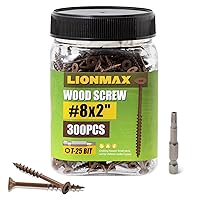 Vista 12 de LIONMAX Tornillos de cubierta de 3/4 pulgadas, tornillos para madera #8 x 3/4 pulgadas, 100 unidades, resistentes a la corrosión, revestimiento