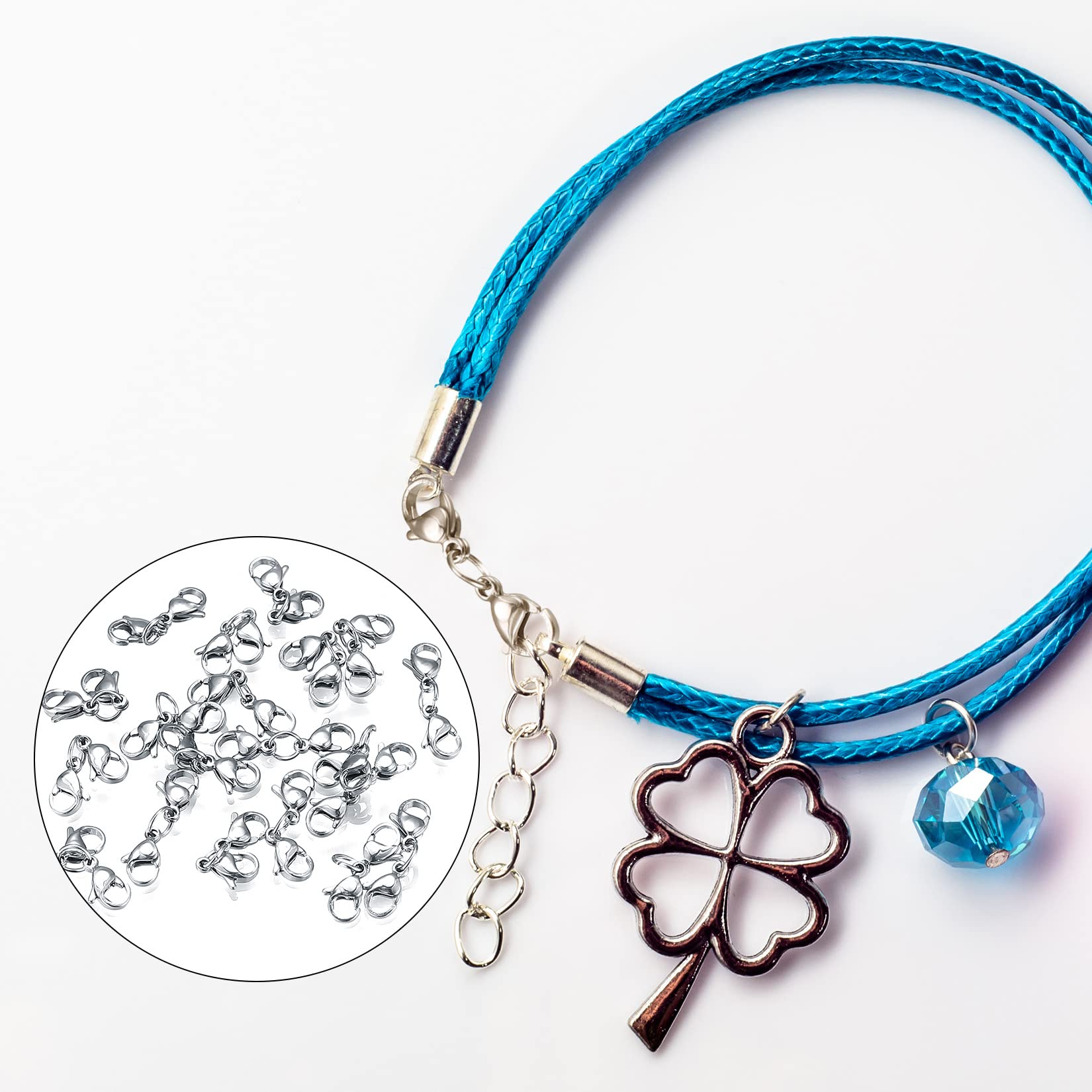 Wanmu 2 stuks 925 zilveren kettingsluitingen, dubbele opening, karabijnsluiting, kettingsluiting, dubbele opening, halsketting, verlenging, armband extender voor sieraden, armbanden, sieraden Wanmu 2 stuks 925 zilveren kettingsluitingen, dubbele opening, karabijnsluiting, kettingsluiting, dubbele opening, halsketting, verlenging, armband extender voor sieraden, armbanden, sieraden
