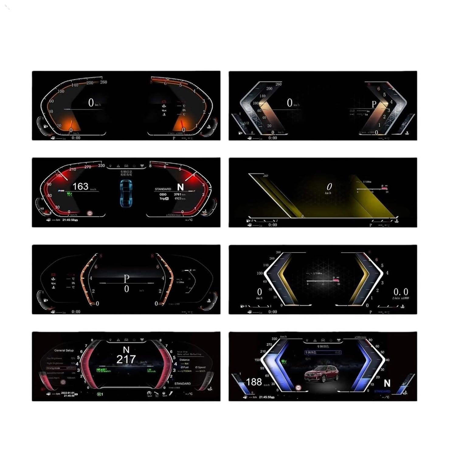 Compatible for 3 Series E46 M3 1999-2004 Digital Cluster Car Dashboard for Panel Virtual Cockpit Instrument Speedometer Screen(with CarPlay)