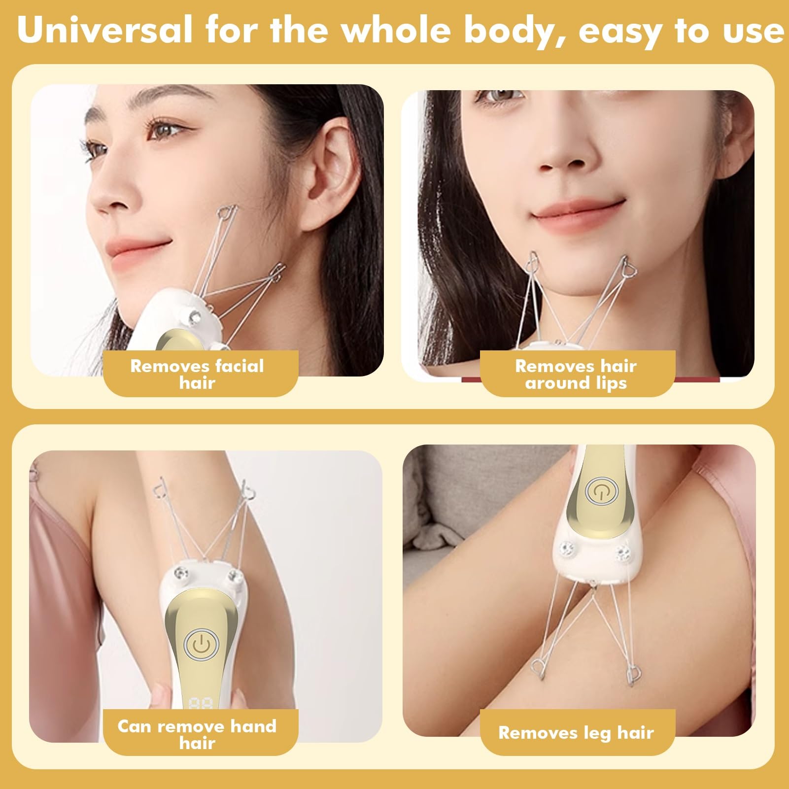 DEWIN Filo Arabo per Depilazione Viso,Filo Arabo Epilatore Filo Arabo Arabic Facial Hair Removal Thread per La Depilazione Femminile