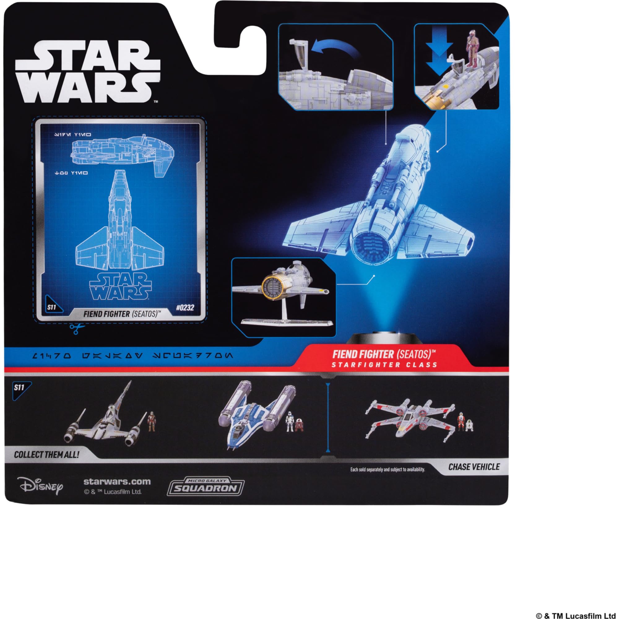 Star Wars™ Micro Galaxy Squadron Fiend Fighter - Vehículo de 12,7 cm con accesorio de microfigura de 2,54 cm