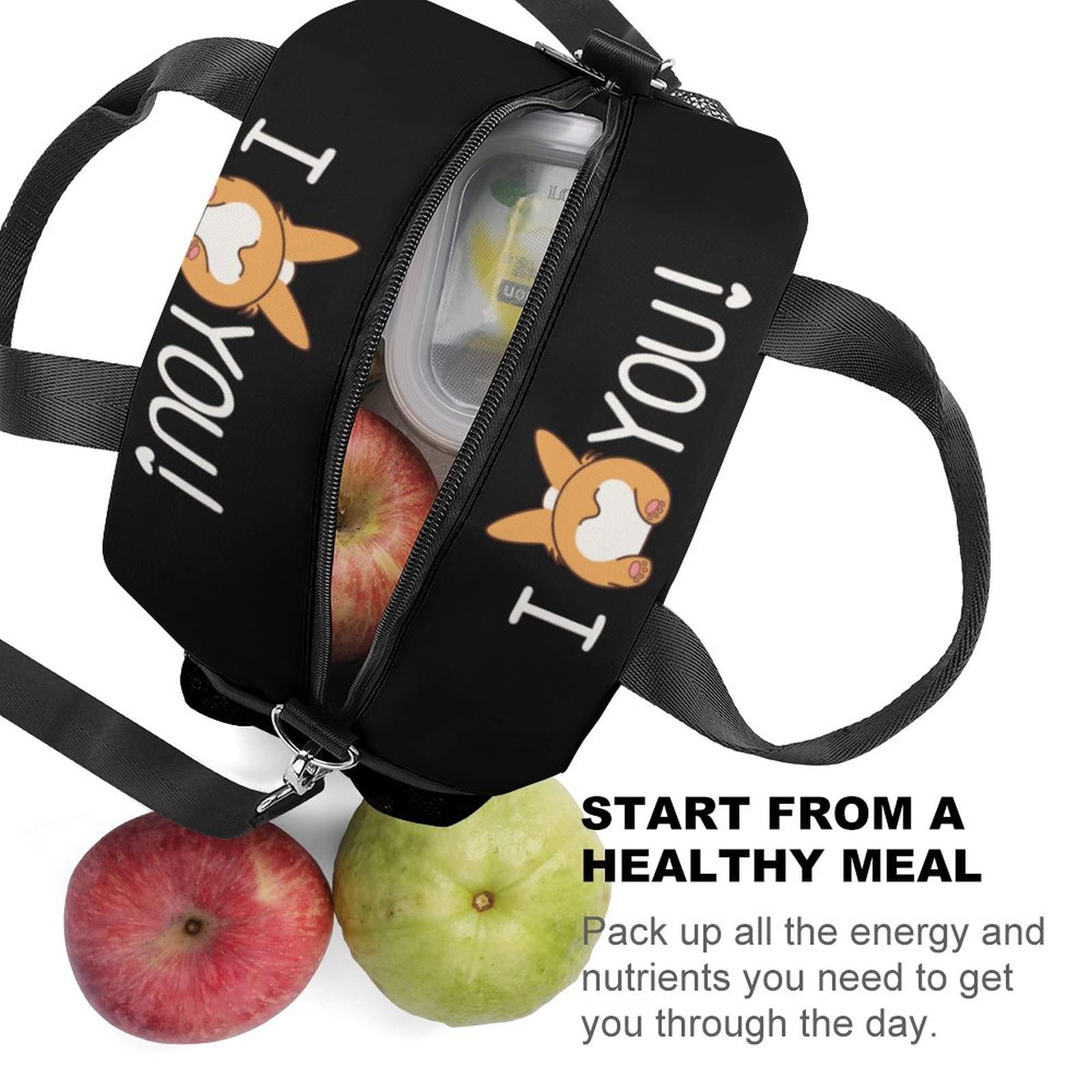 Borsa Pranzo Termica Corgi Con Tracolla - Impermeabile, Isolata, Per Ufficio E Viaggi - Foto 4