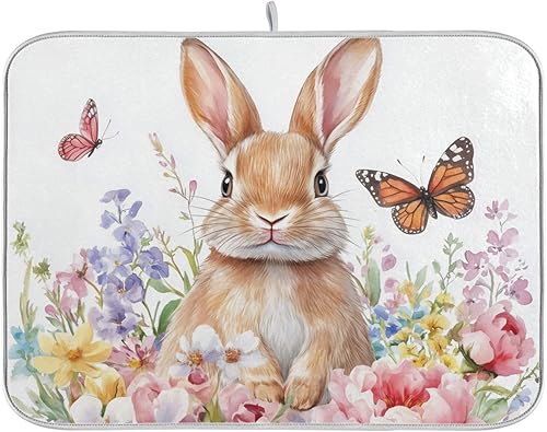 Miniatura 8 de Tapete de secado de platos con textura de piedra colorida, 18 x 24 pulgadas, súper absorbente, tapete escurridor de platos, tapete protector de