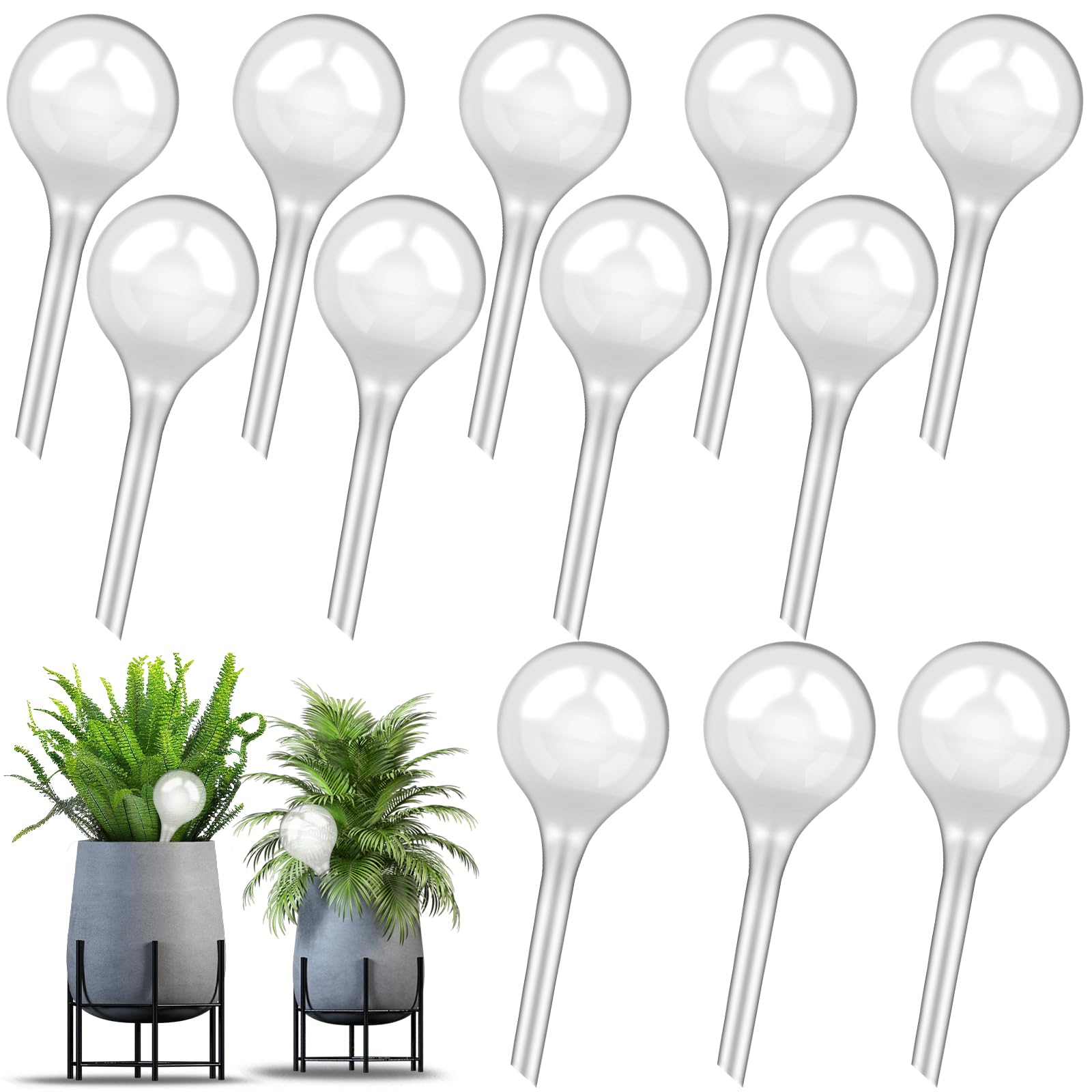 FAMKEEP 12 Pièces Boules D'Irrigation Automatique pour Plantes, Arrosage Goutte à Goutte Automatique, Système d'Arrosage Goutte à Goutte Transparent pour Plantes D'Intérieur et D'Extérieur