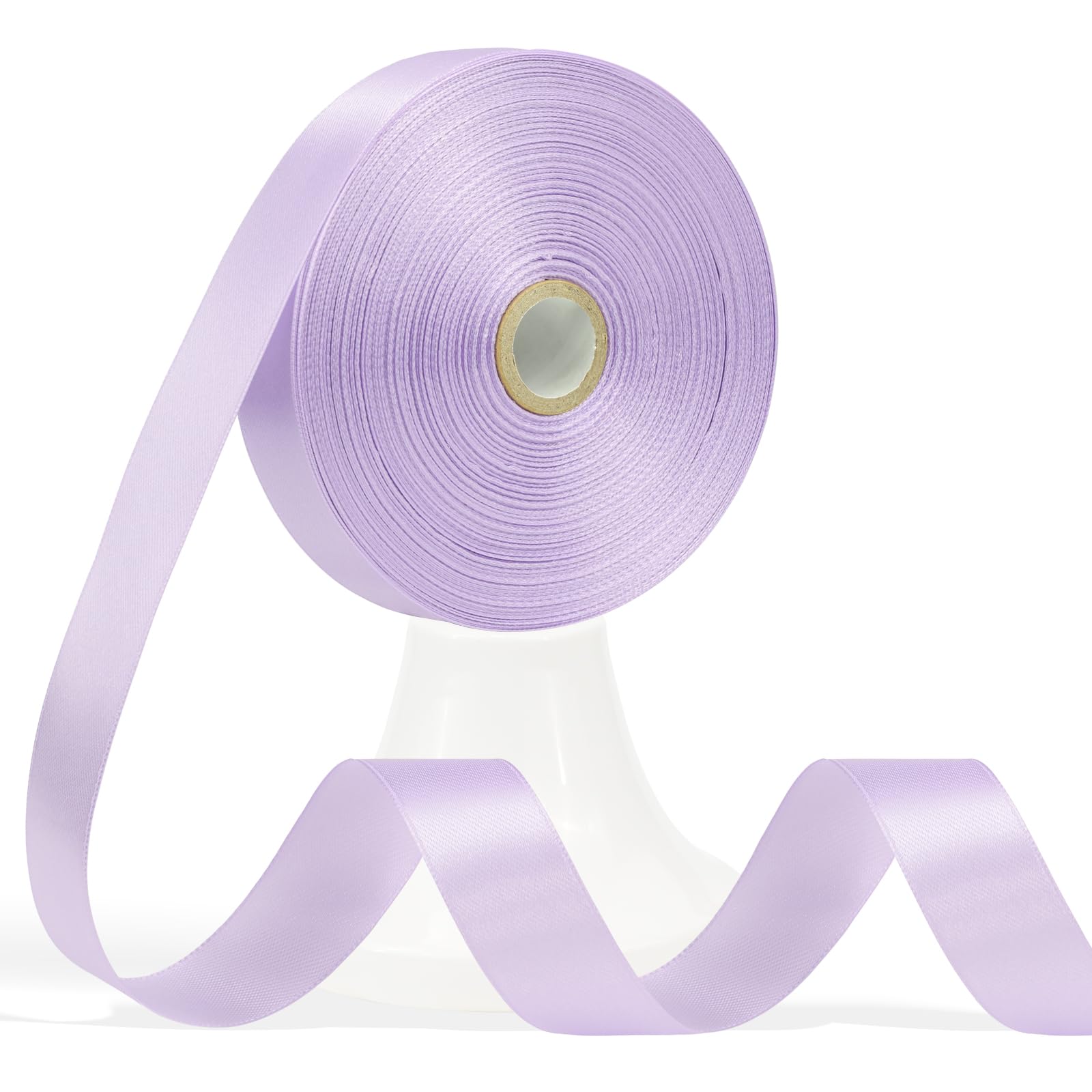 Apeseek 60 Yards Light Purple Ribbon 3/4 Inch, Solid Satin Ribbon for Gift Wrapping, Crafts, Flower Bouquet, Wedding, Baby Shower, Easter, Christmas, Halloween