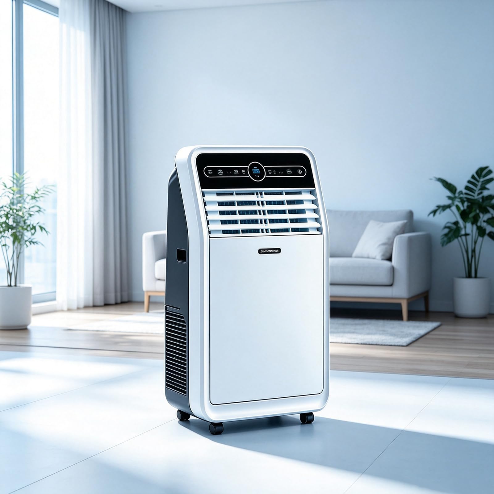 Condizionatore d'Aria Portatile con Deumidificatore Integrato, Timer 24 Ore, Oscillazione A 120°, 3 velocità Ventola, Display A LED, Raffreddamento Rapido per Soggiorno, Ufficio 2P3600W