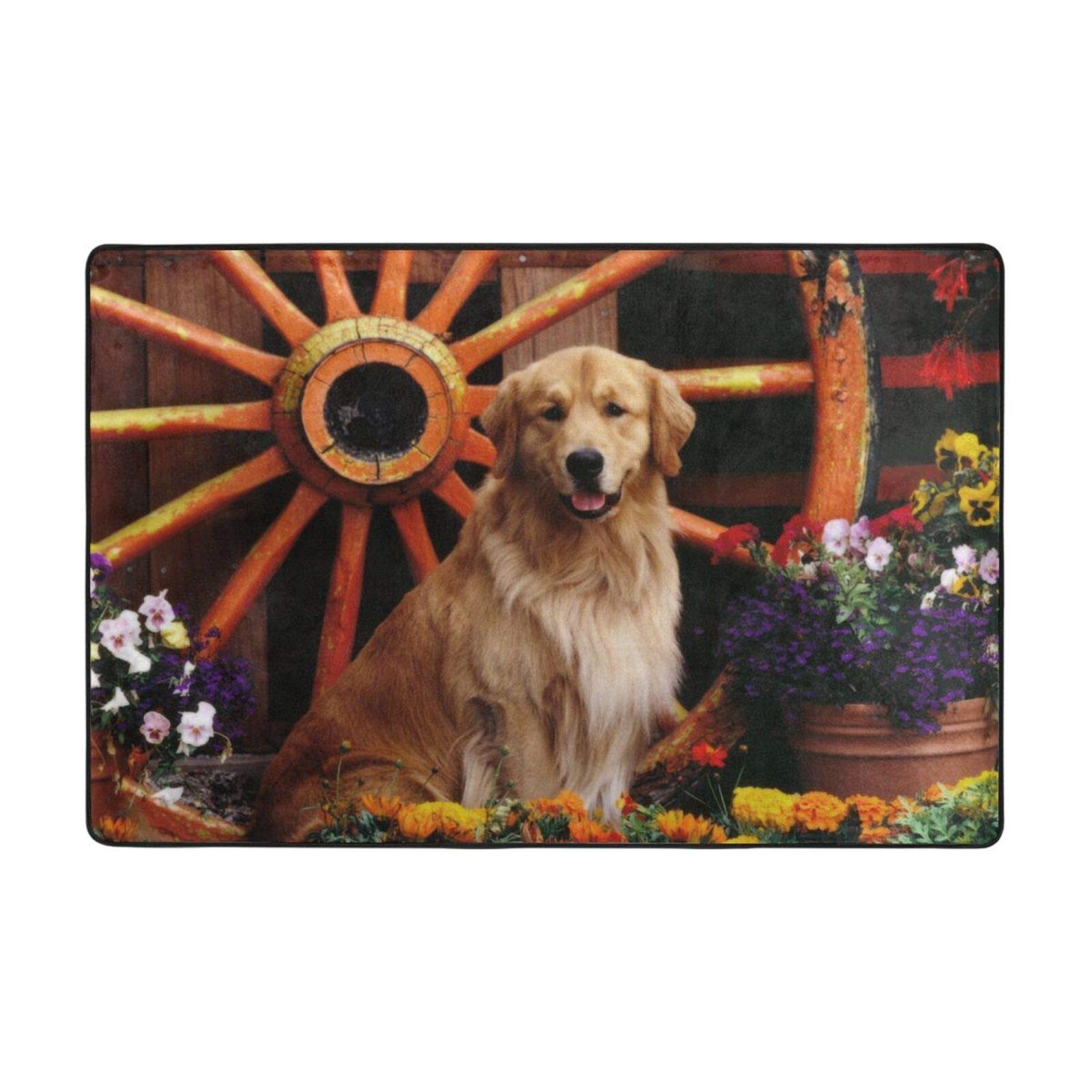 Amazon.co.jp: 動物 ゴールデンレトリバー犬 カーペット ラグ 182