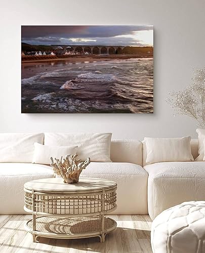 Miniatura 2 de Lienzo decorativo para pared, diseño de pueblo pesquero de Cullen en Moray, Escocia, póster de paisaje de naturaleza, cuadros impresos, pintura