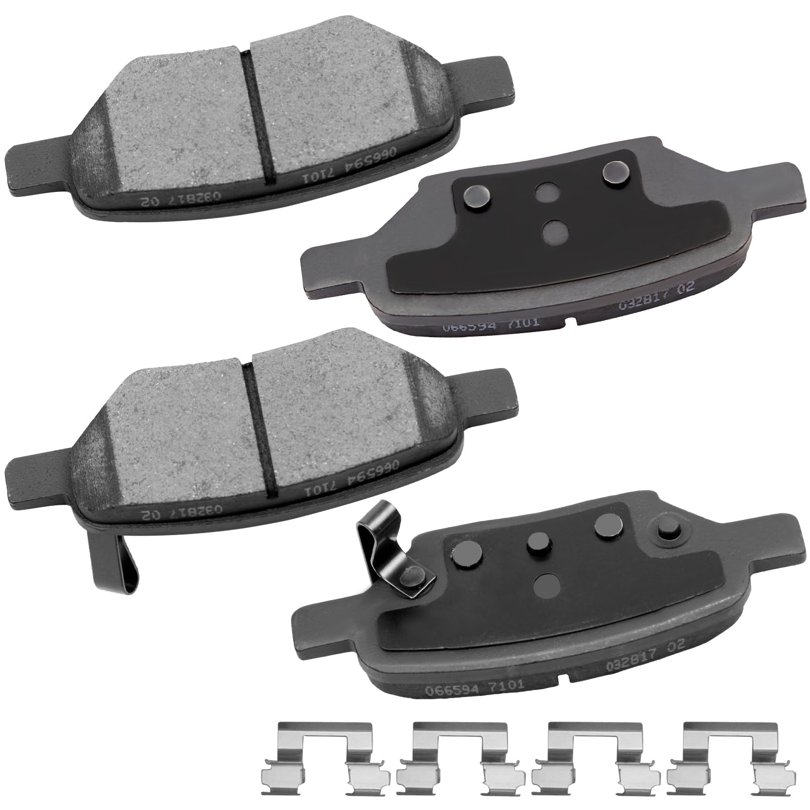 cciyu D1033 Disc Brake Pads w/Hardware Rear Brake Pad Set