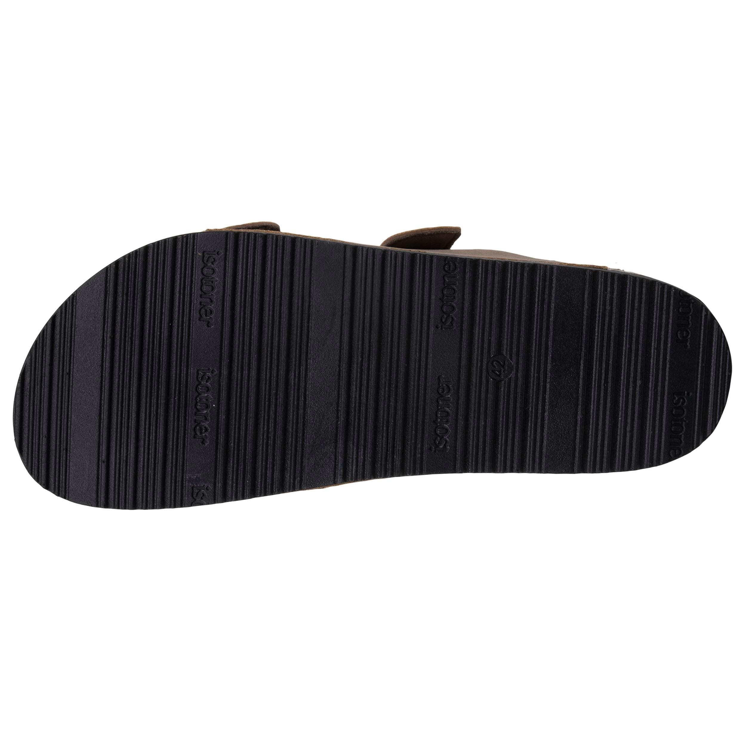 Isotoner Sandales homme à doubles bride, semelle intérieur patch talon ultra confortables,