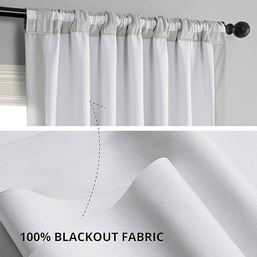 Miniatura 7 de HPD Half Price Drapes Cortinas Opacas Térmicas de Terciopelo Signature para Sala de Estar de 84 Pulgadas de Largo (1 Panel) con Bolsillo para Barra,