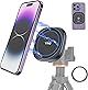 VRIG MG-01 スマホホルダー三脚 magsafe 三脚マウント 磁気マグネット式 1/4インチネジ穴 超強力磁力 三脚用アクセサリー Phone 14/13/12また他のAndroidスマホに対応 磁気リング付き