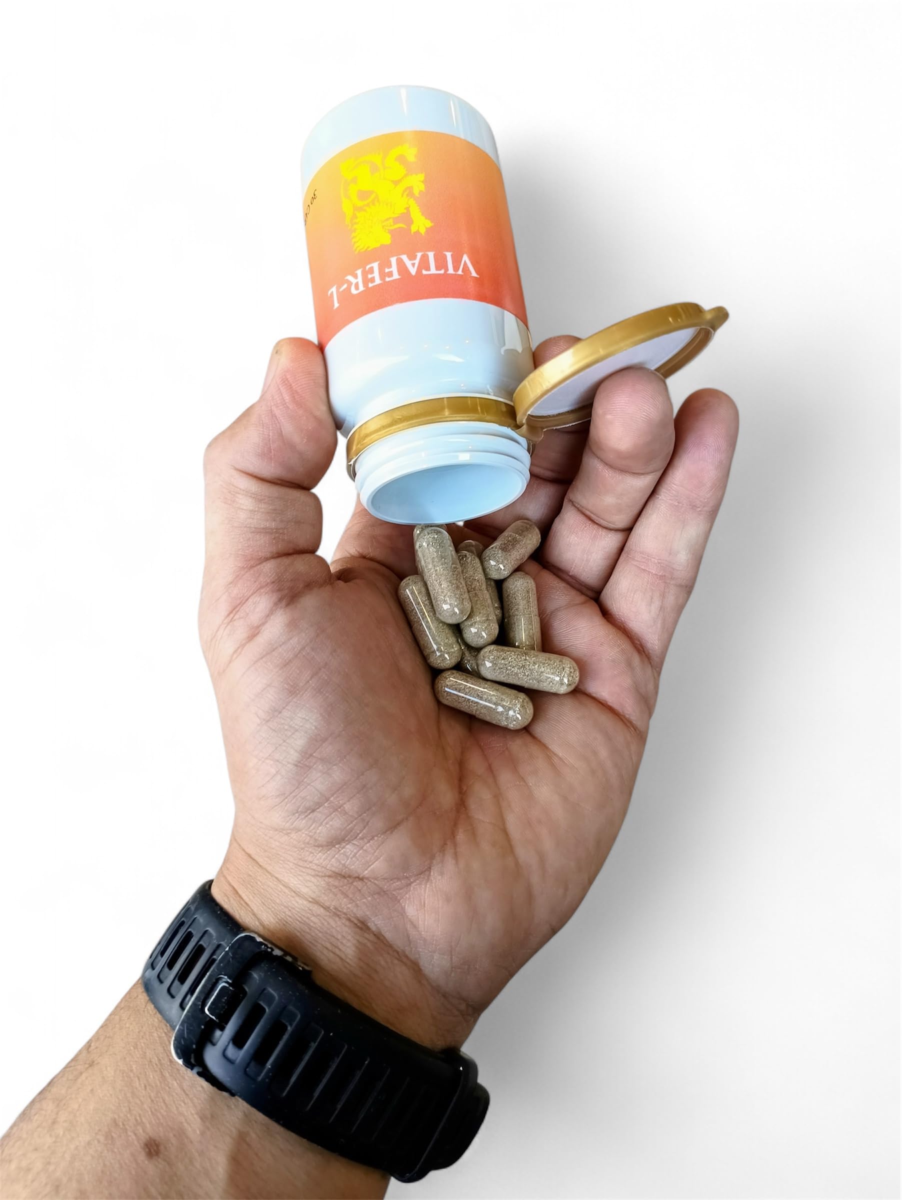VITAFER | Suplemento Vigor, Energía y Vitalidad | Maca, L-Arginina y Zinc | Apoyo Testosterona | 30 Cápsulas (815 mg) Alta Potencia | Hombre y Mujer