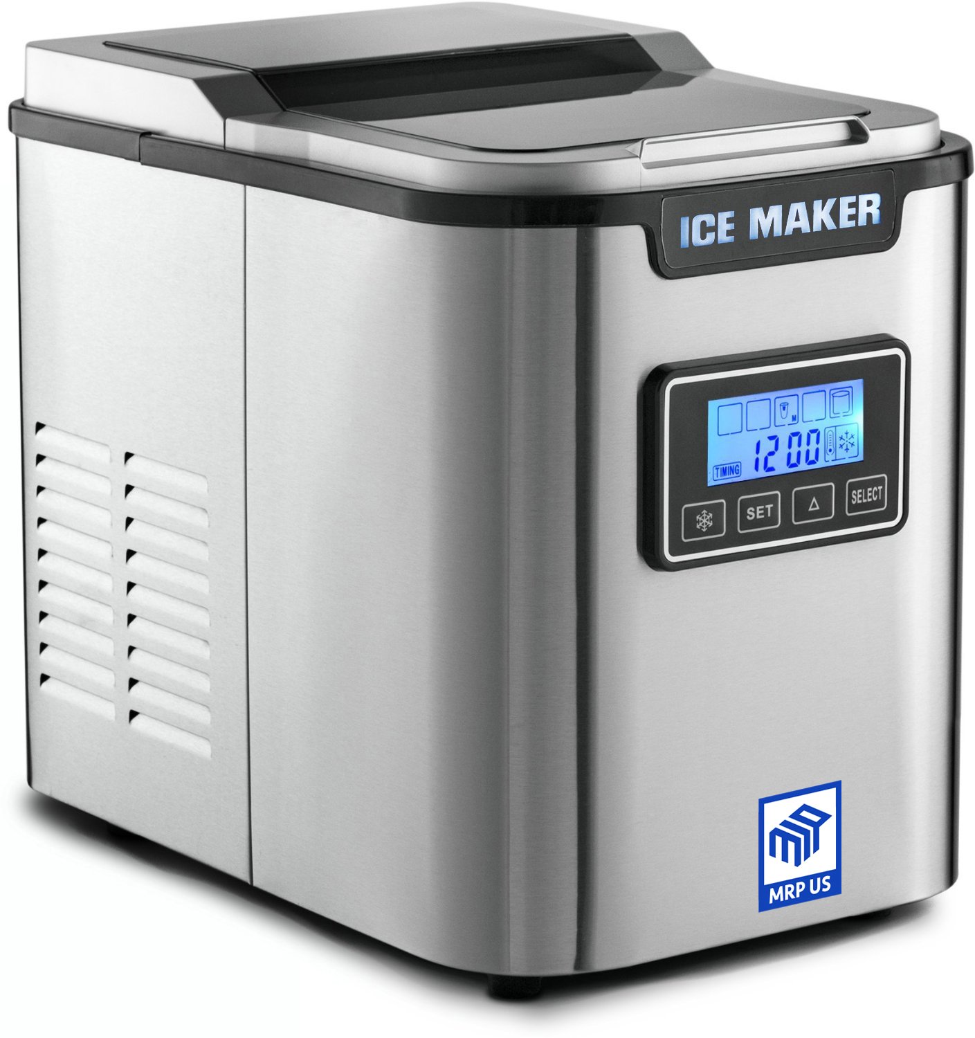 Portable Ice Maker Stainless Steel Ice Machine ICE702 With 3 Selectable Cube Size (New)