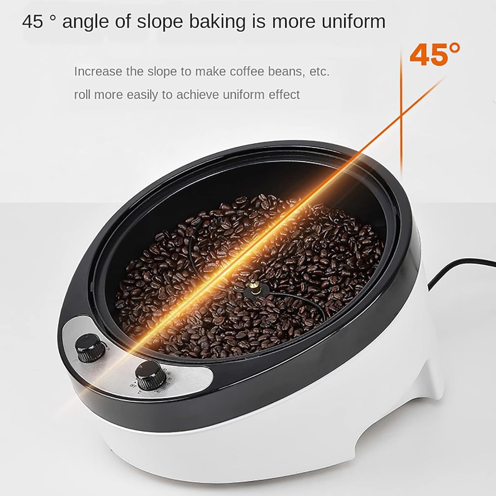 Tostatrice Per Caffè In Ceramica Per Fornello A Gas, Con Manico In Pelle, Capacità 80-150g - Per Torrefazione Casalinga Fai-da-te