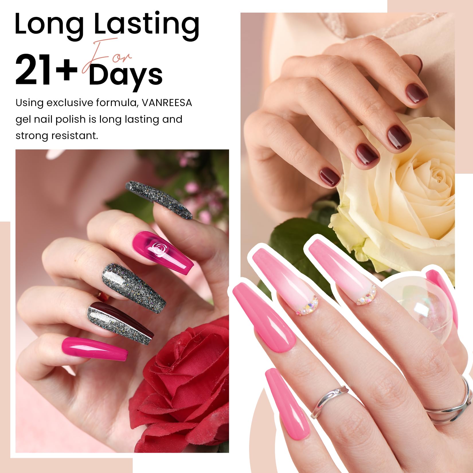 VANREESA Gel Nail Polish Set including U V Lamp - Image 4
