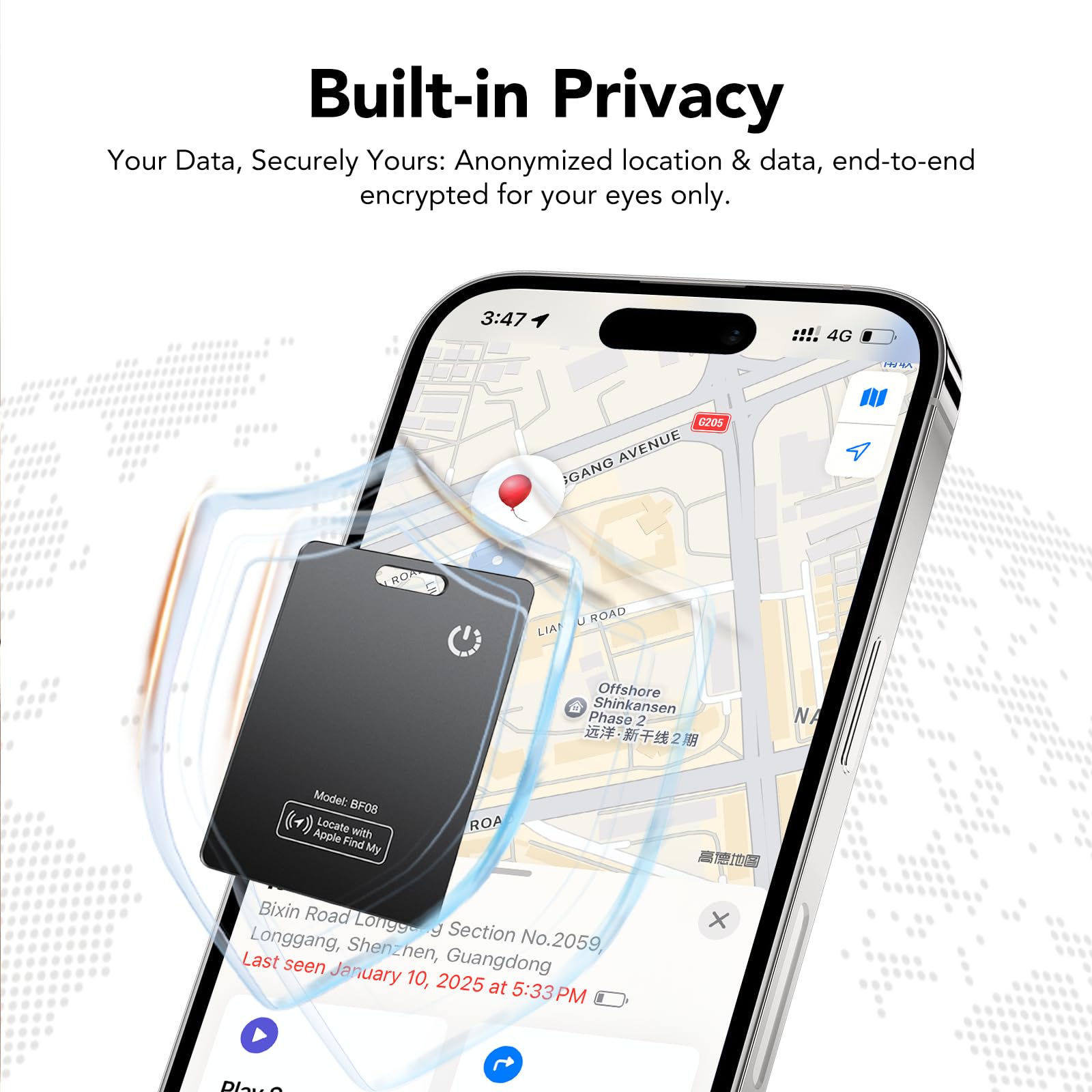 CASCHO 2 Pack Wallet Tracker Karte | MFi-zertifizierte Air Smart Tag Card, Kompatibel mit Apple Wo ist? App (nur iOS), Wiederaufladbarer Geldbörsen Tracker Karte für Wallet, Reisepässe, Gepäck,Schwarz