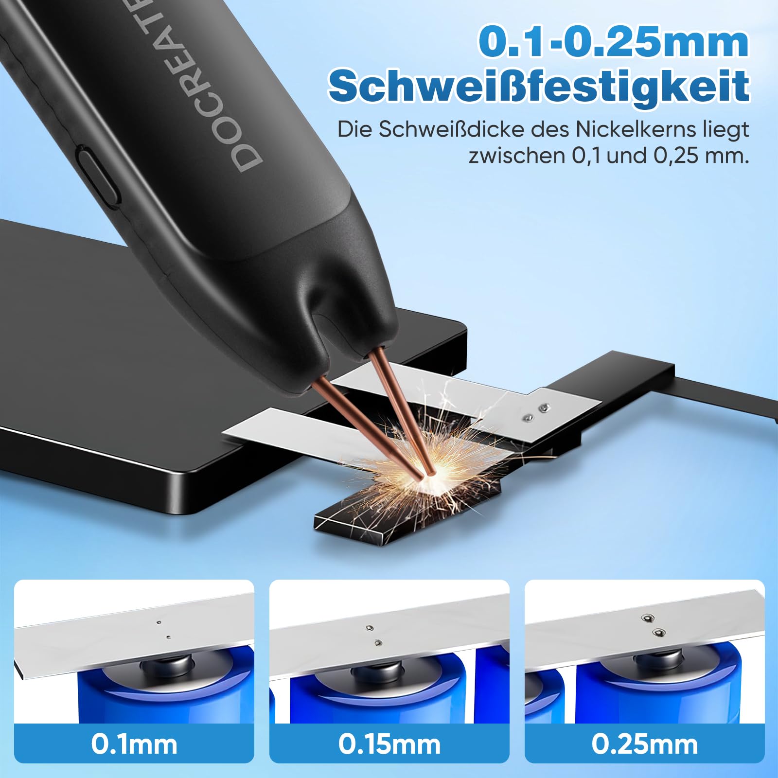 Saldatrice A Punti Per Batterie,AWithZ Saldatrice A Punti 11 Ingranaggi Regolabili, Modalità