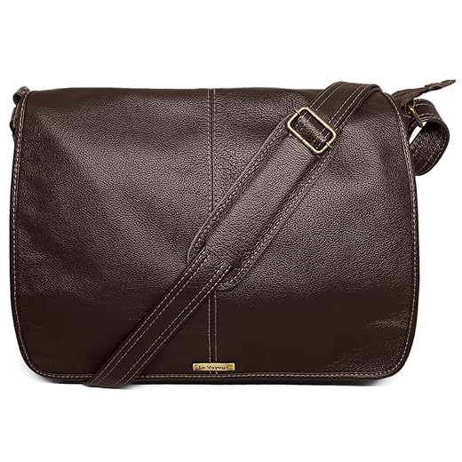 Bolsa Pasta Carteiro Masculina Tiracolo De Couro Legítimo