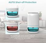 Petits déshumidificateurs pour chambre avec fonction de purification de l'air, 1000 ml/35 oz pour 2500 Pieds cubiques (260 (m2) avec 7 Couleur LED Lumières minuteur définir des ions négatifs ci-dessous 30 dB, Automatisation de la fermeture