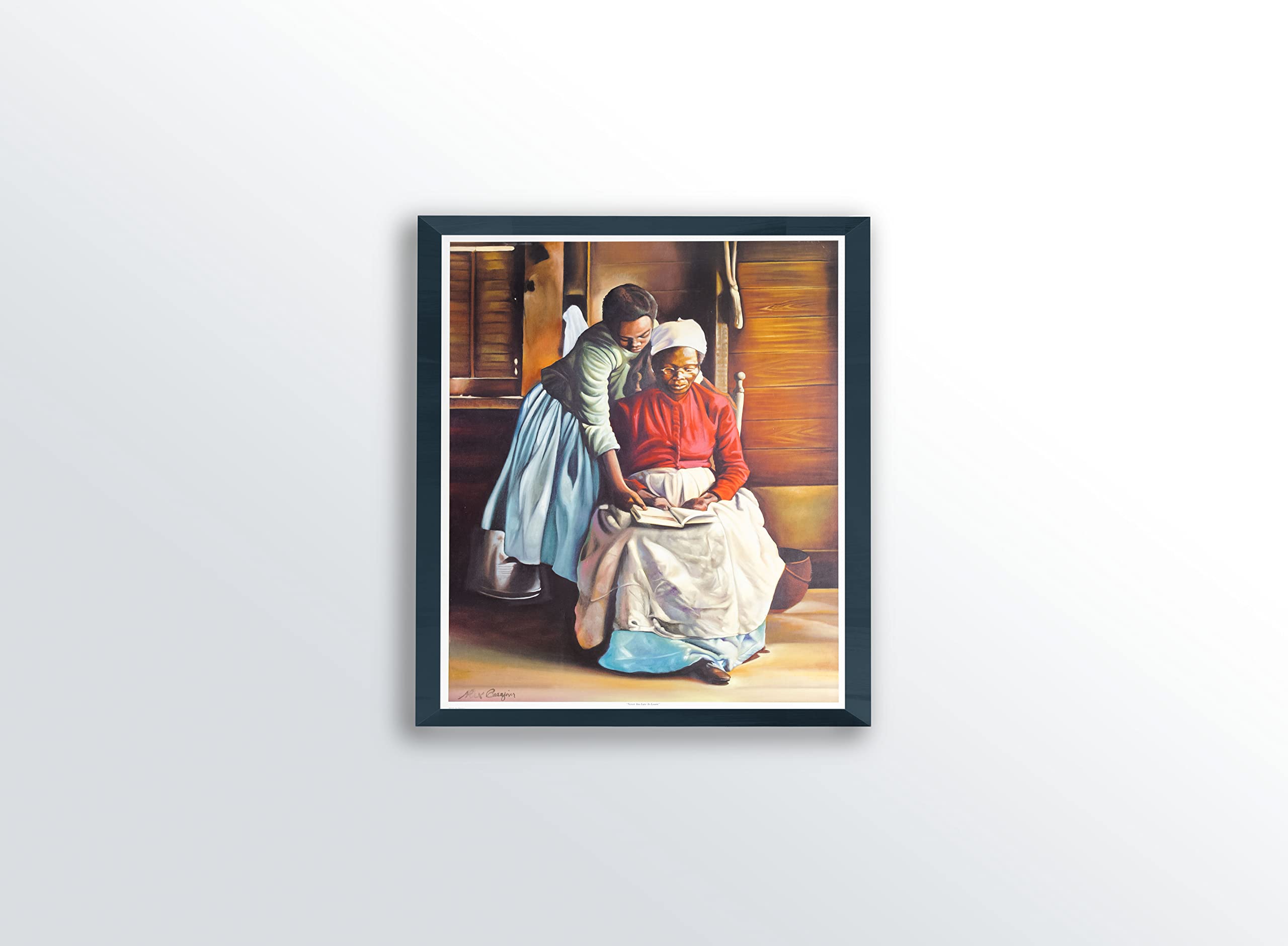 Never Too Late To Learn (Education) - Alix Beaujour 24x32 Unframed - African American Black Art Print Wall Decor Poster US 9D5