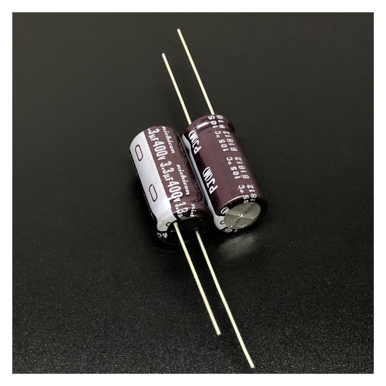 Condensateur 400V 3.3uF électrolytique longue durée pour carte électronique 10x20mm