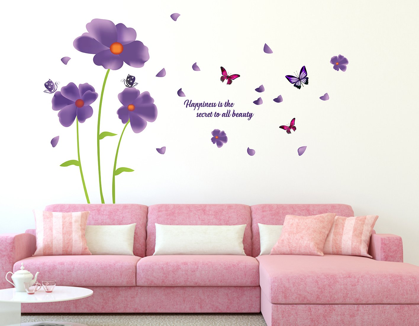 LANSTICK Happiness is The Secret to All Beauty Sticker for Wall Decoration-image-49