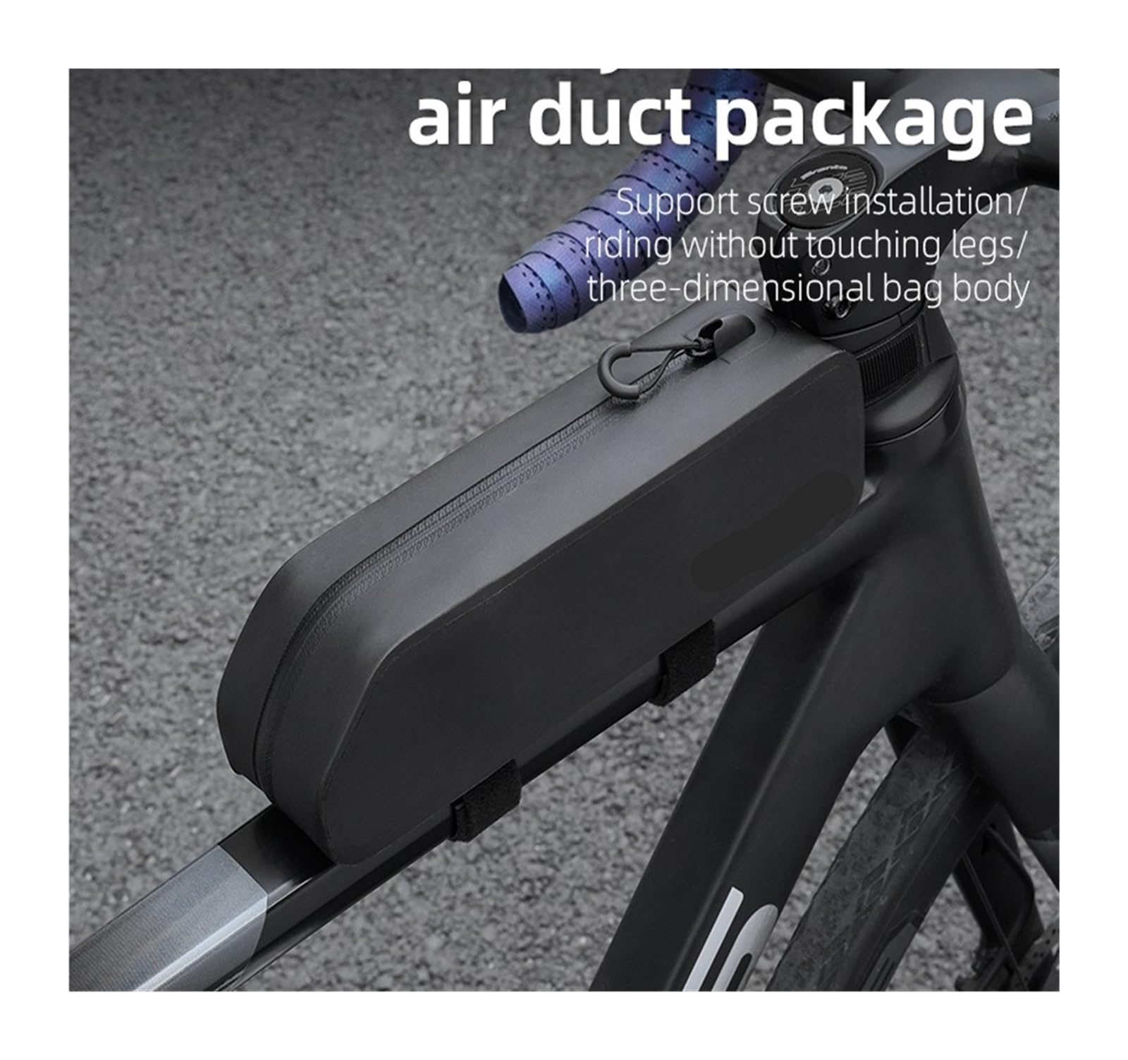Borsa for manubrio anteriore bici impermeabile con guscio rigido da 1 pezzo | Conserva gli articoli essenziali for la guida in mountain bike e in bici da strada.