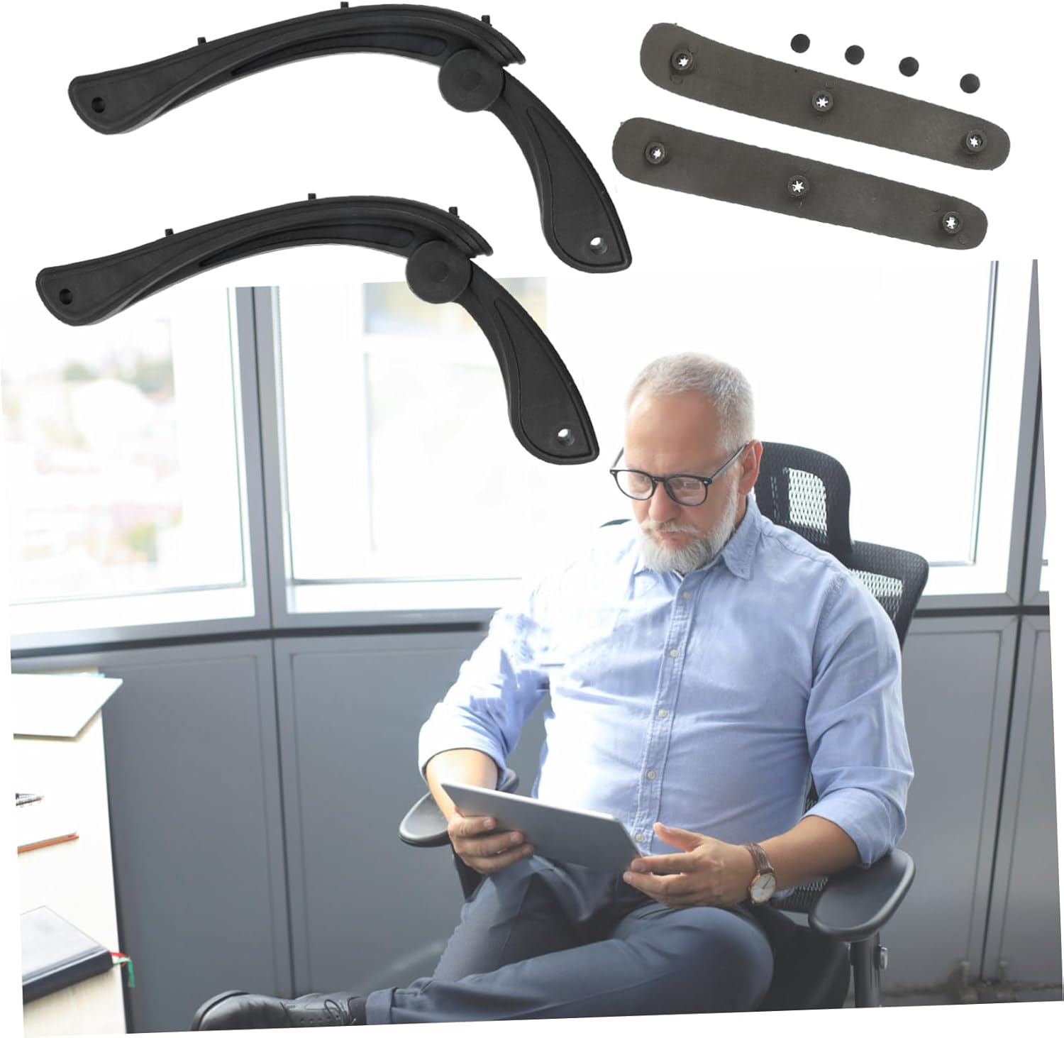 Gadpiparty 1Set Swivel Chair Armrests of Grip Handles for Office Chairs Comfortable Support for Pregnant Women Seniors and Injured Individuals Fit