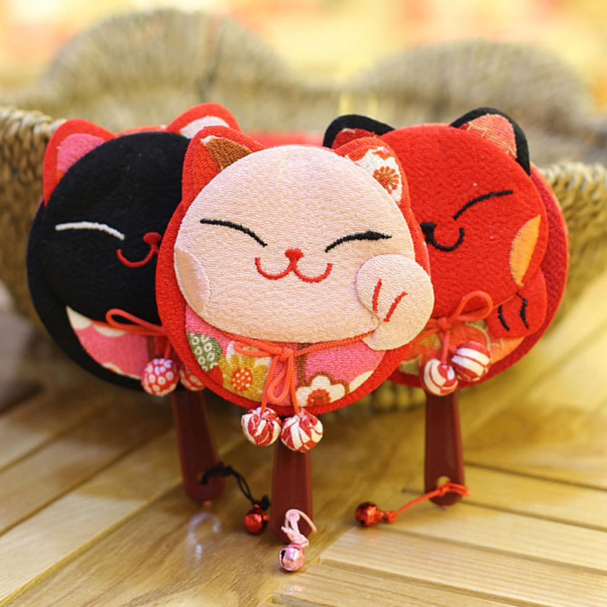 Compact Cartoon Handheld Makeup Mirror with Pu Handle and PVC Glass, Lightweight Portable Travel Vanity Mirror for Women, for Purse and Party Use Random Color image 5