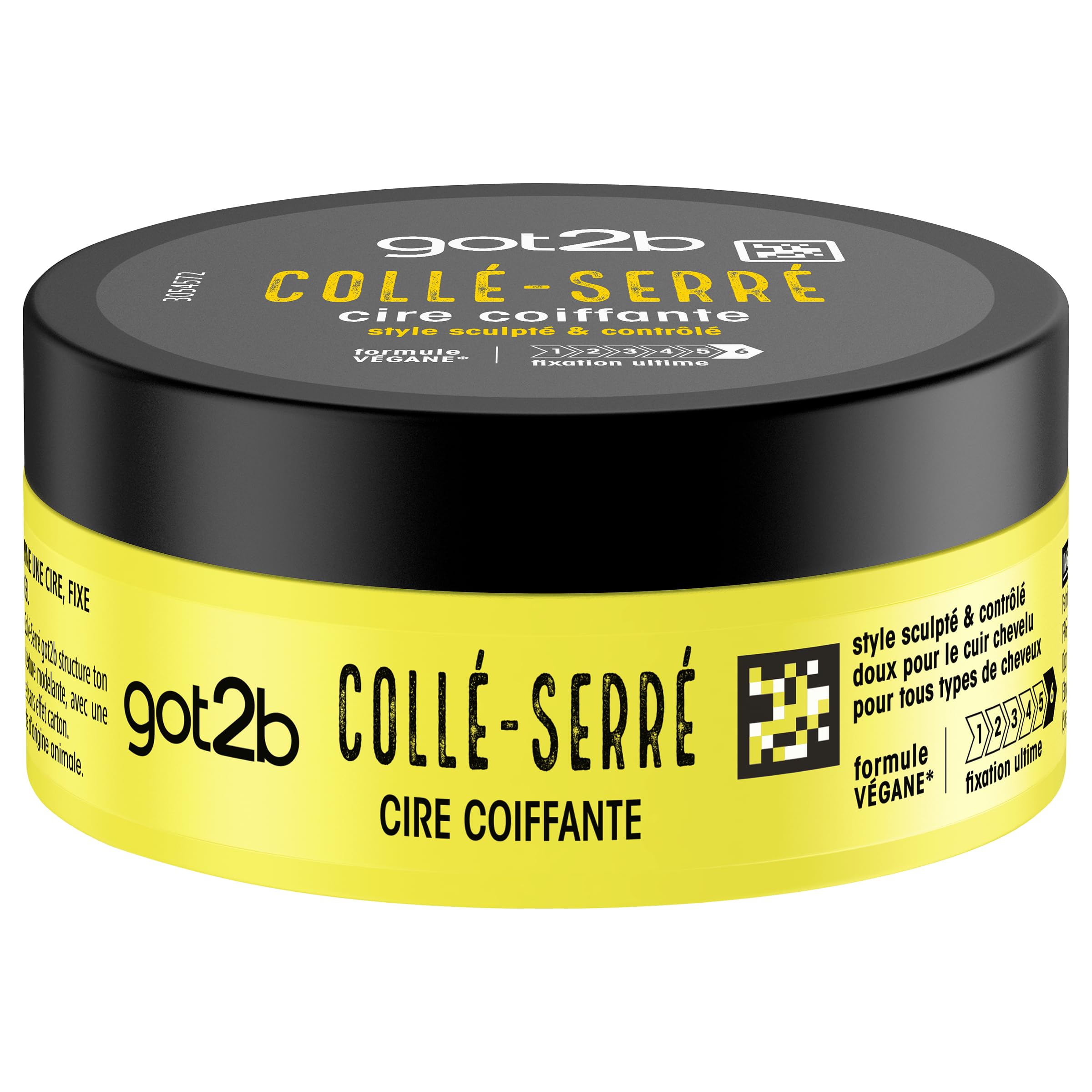 Got2b, Colle Serre, Cire Coiffante Fixante Cheveux, Fixation Ultime, Sans Effet Carton, Texture Modelante, Utilisation Sur Cheveux Secs, Formule Vegane, Pot De 75 Ml