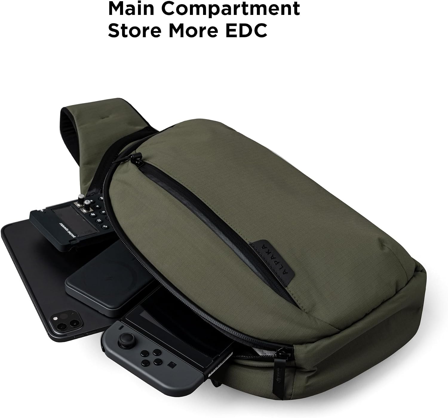 ALPAKA Metro Crossbody Right Shoulder 7.5L and Zip Pouch - Crossbody Bag Men,Sling Backpack - RFID-Blocking Small Cash and Card Zip Wallet image 4