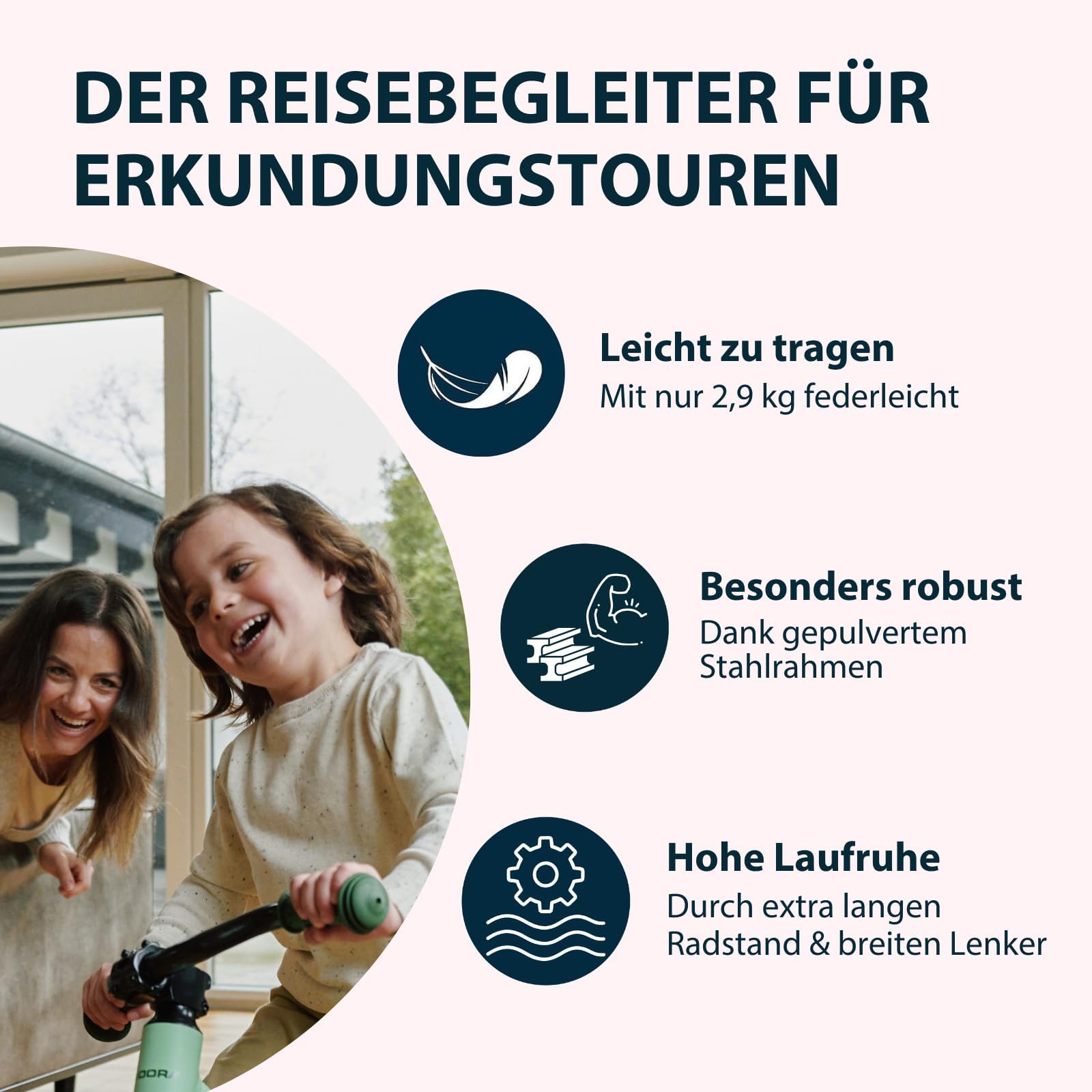 HUDORA Laufrad Up 10 Zoll in versch. Farben - Leichtes Lauflernrad - Gleichgewichtsrad mit hoher Kippstabilität - Lauflernspielzeug für Kinder - Kinderspielzeug mit 2 Rädern