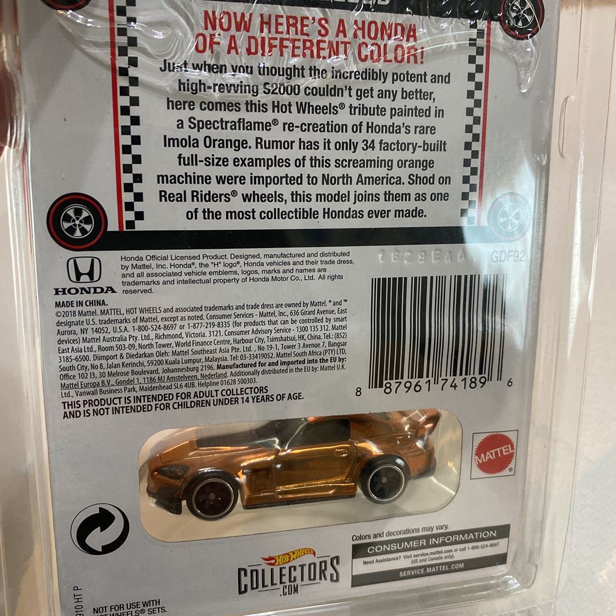 ホットウィール RLC ホンダS2000リアルライダー Hot Wheels 2019 - Honda S2000 (RLC) (Orange) | eBay