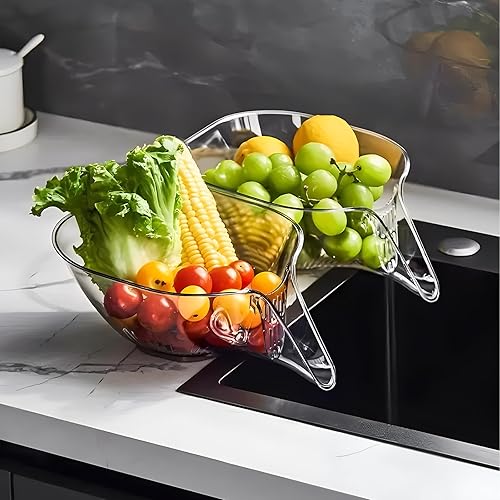 Miniatura 7 de Cesta de drenaje multifuncional, 2024 nuevos coladores de alimentos para cocina, cuenco de frutas y verduras, cesta de lavado de pasta, colador de