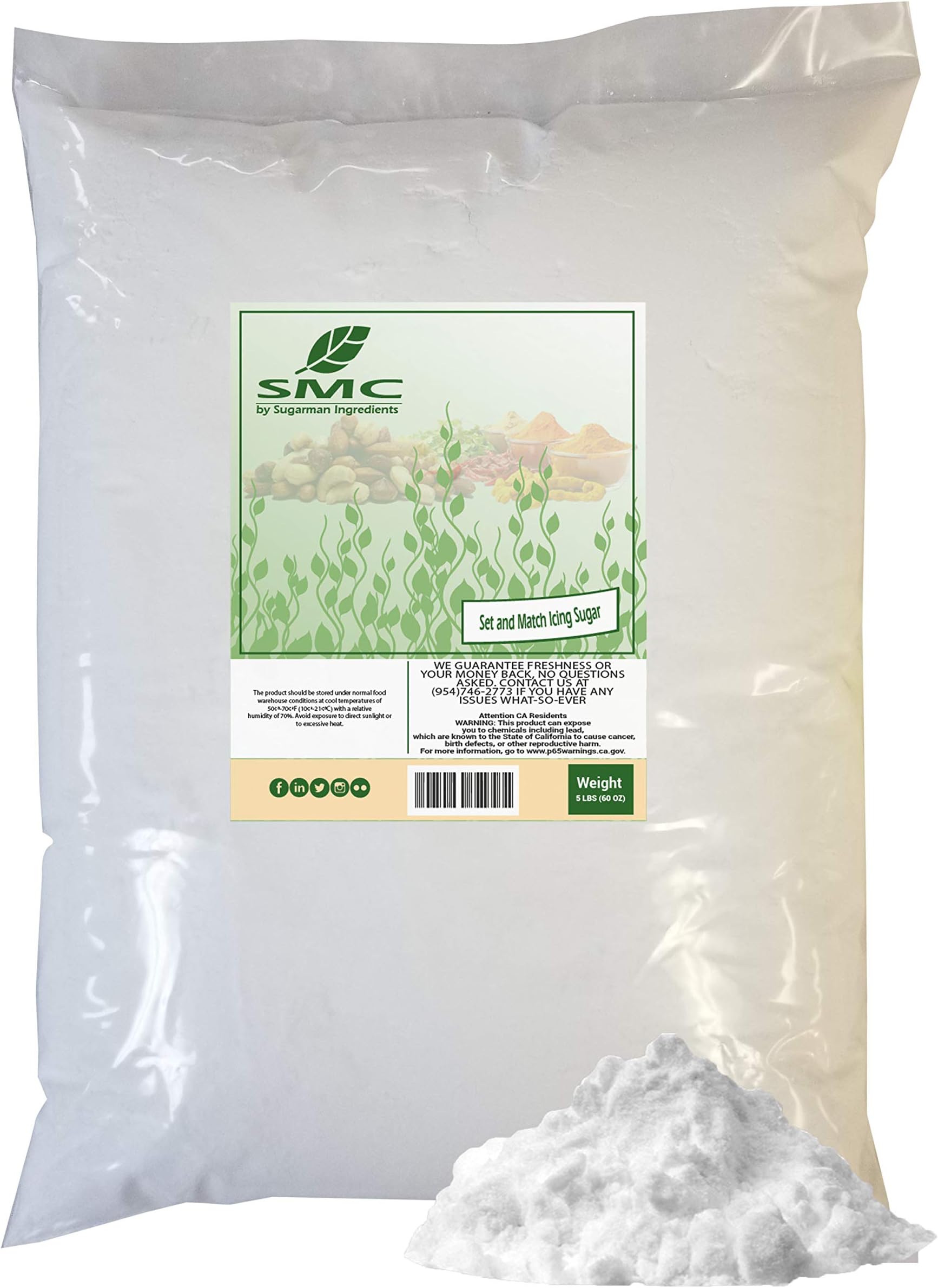 Set & Match Confectioners Icing Sugar 5 Pounds-Fondant Type Sugar