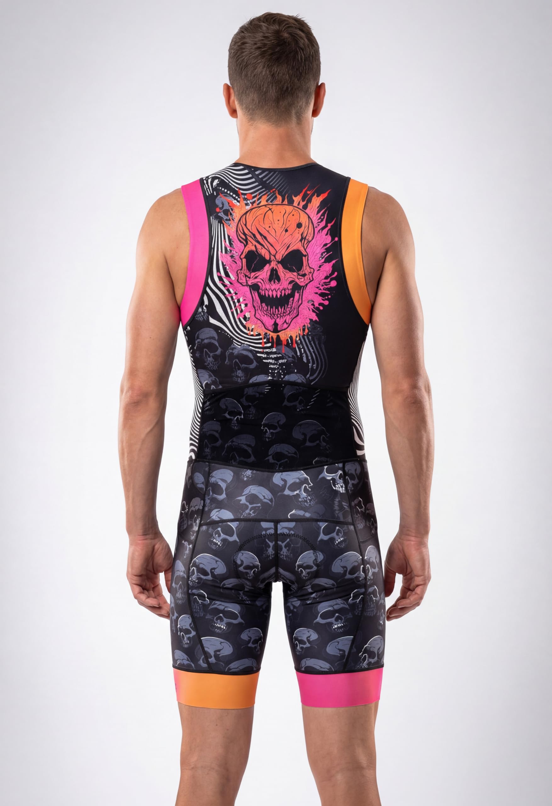 Wixen Triathlon-Anzug für Herren, atmungsaktiver und gepolsterter Tri-Anzug zum Schwimmen, Radfahren und Laufen, Renntags-Ausrüstung für Triathleten