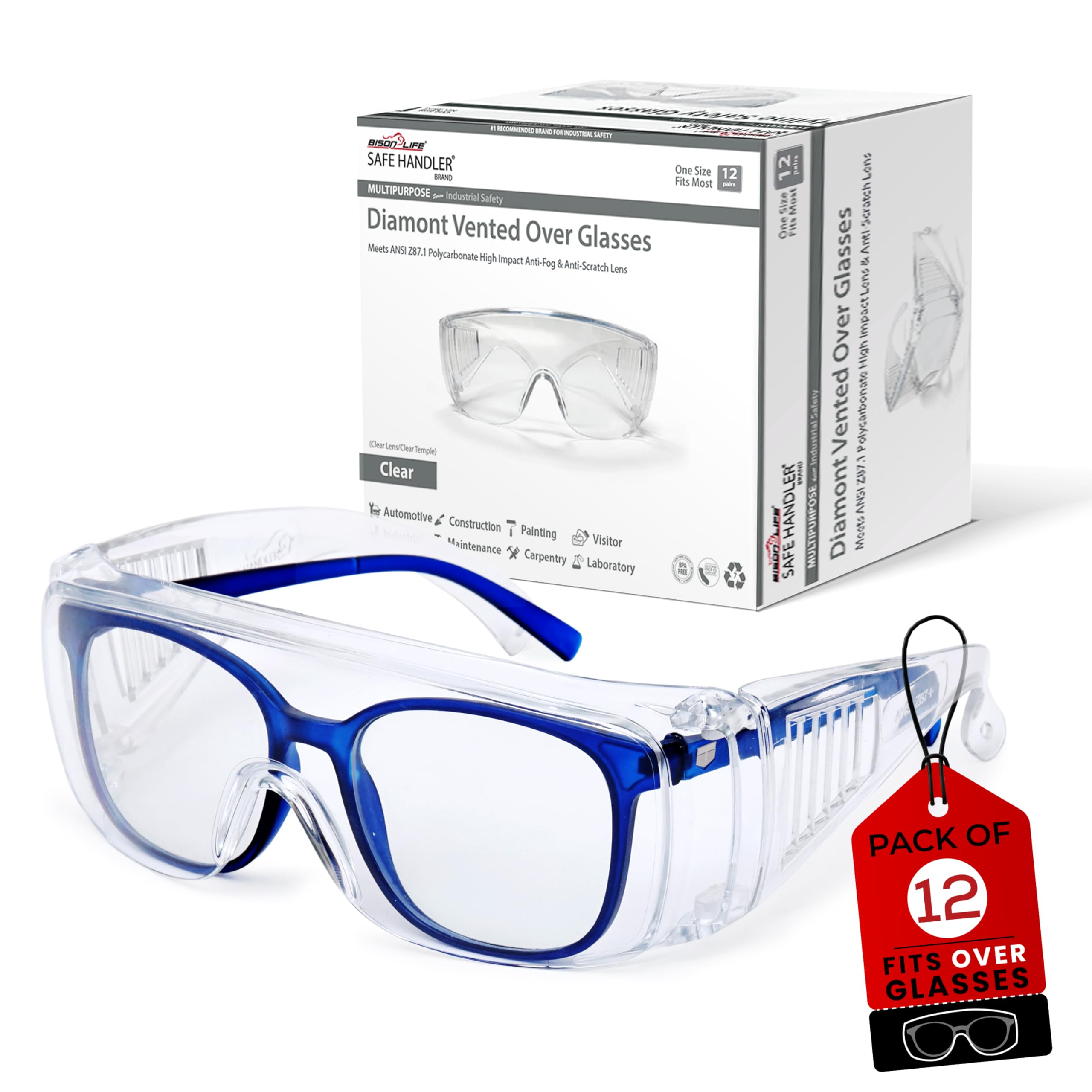 SAFE HANDLER Bison Life Over Glasses Safety Glasses