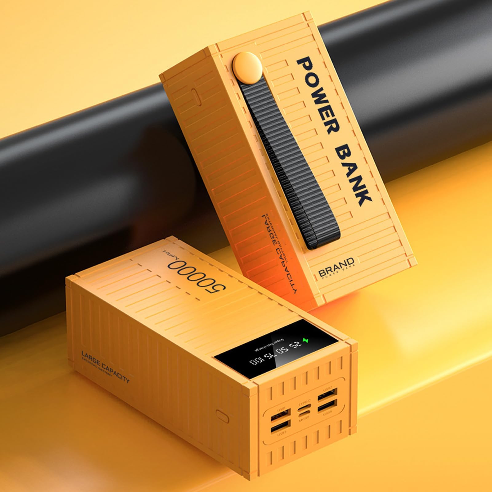 Banco De Carga Rápida, Cargador De Alta Velocidad De 66 W, Gran Capacidad De 50000 MAh, Diseño Portátil Multifuncional, Construcción Duradera De ABS, Respaldo De Energía For Teléfonos Móviles(White.)