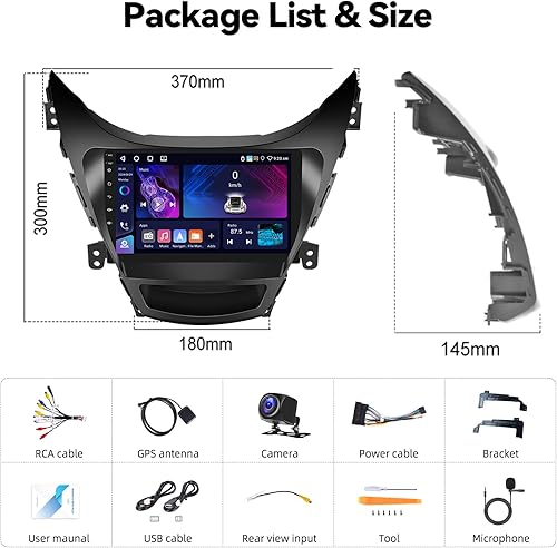 Miniatura 22 de 1+32G Android coche estéreo para Hyundai Elantra 2011 2012 2013 con Carplay Android reproductor multimedia auto 9 pulgadas pantalla táctil Radio