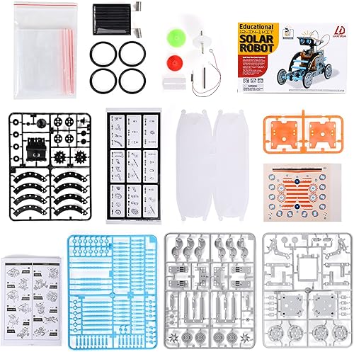 Miniatura 6 de Lucky Doug Kit de robot solar STEM 12 en 1 regalos para niños de 8 9 10 11 12 13 años conjunto de experimentos científicos de construcción educativa