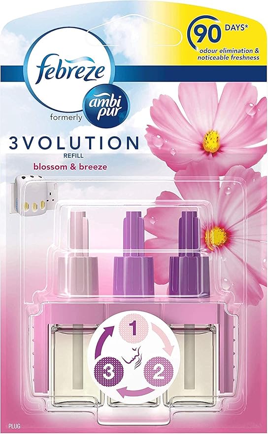 Febreze 3Volution Plug In Air Freshener Refill, 20ML X 7, Odour Eliminator