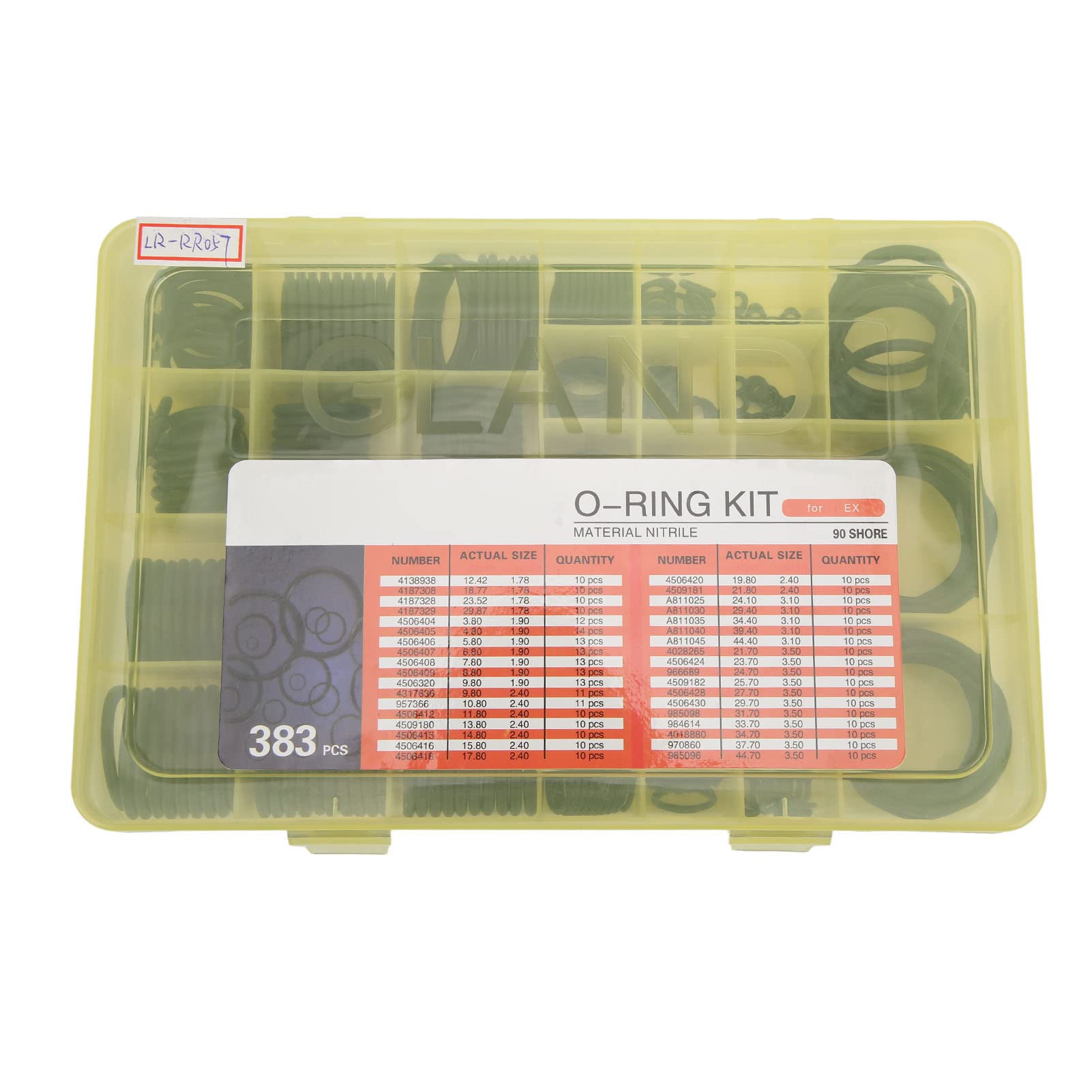 Kit de sellado del de aire acondicionado, Arandelas de junta de sellado, Juego surtido de juntas tóricas de 383 piezas Kit de sellado del de aire acondicionado 4138938