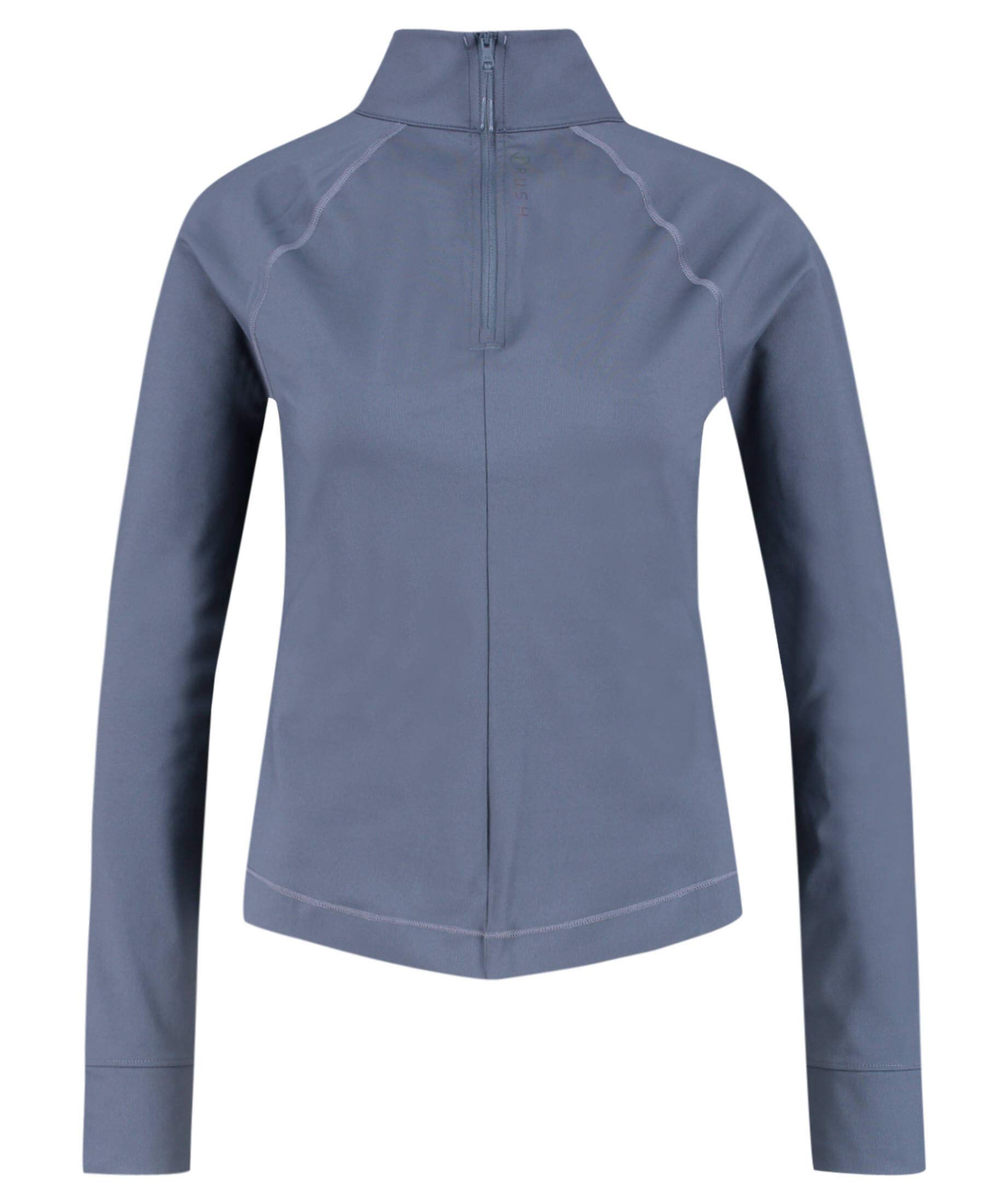 Under Armour Women Coldgear Rush LS Long-sleeve Shirt - Downpour Gray//Black (044), Small