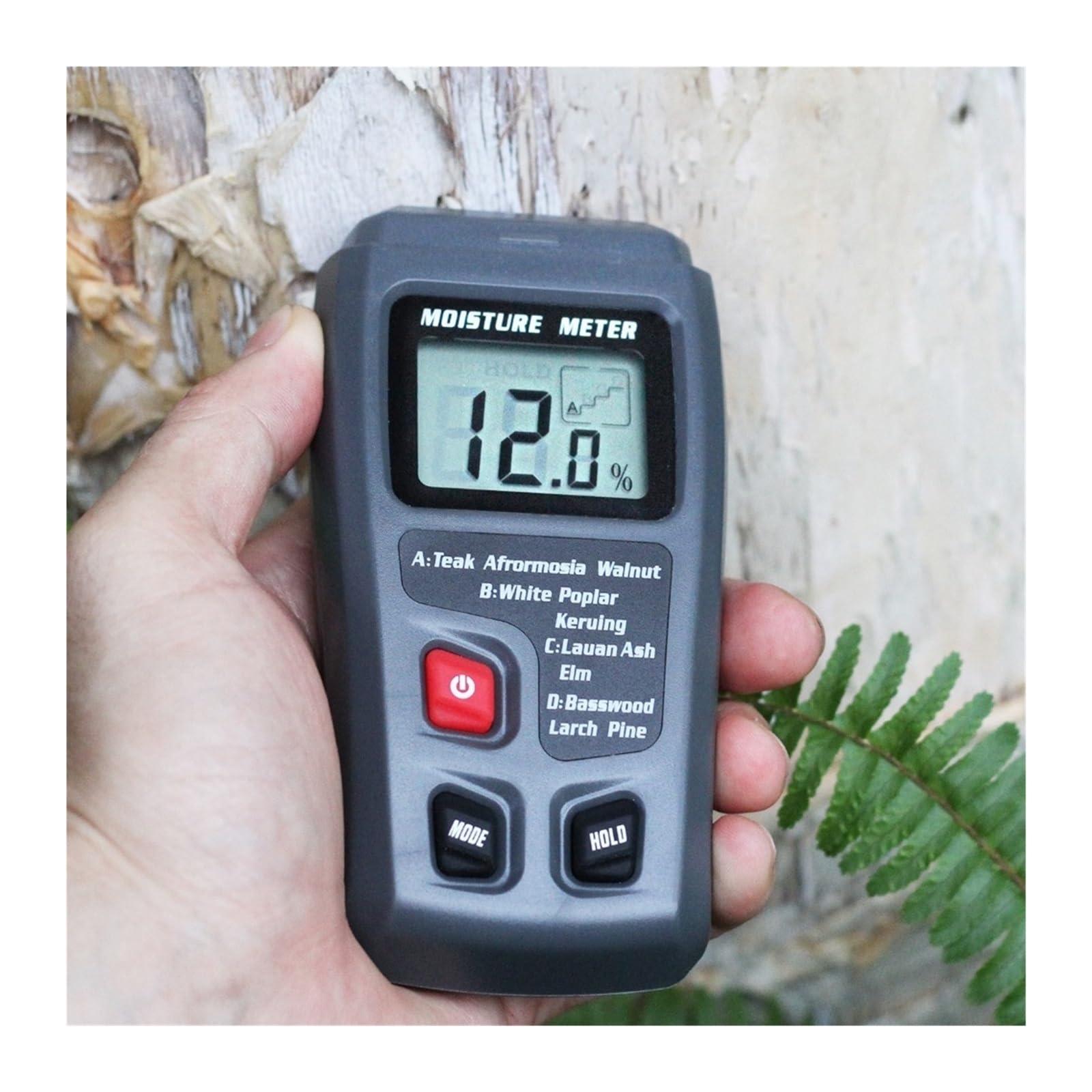 Medidor de humedad, Medidor de humedad madera digital, comprobador profesional, higrómetro mano, detector EMT01 con pantalla LCD alta definición Para jardinería y agricultura