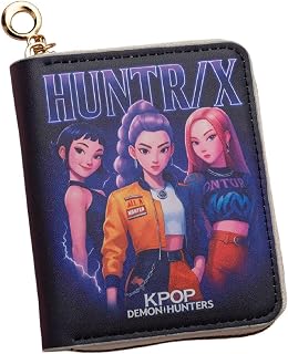 여성용 만화 작은 동전 지갑, 지퍼가 달린 카와이 카드 홀더, 귀여운 미니 지갑, 블랙.
