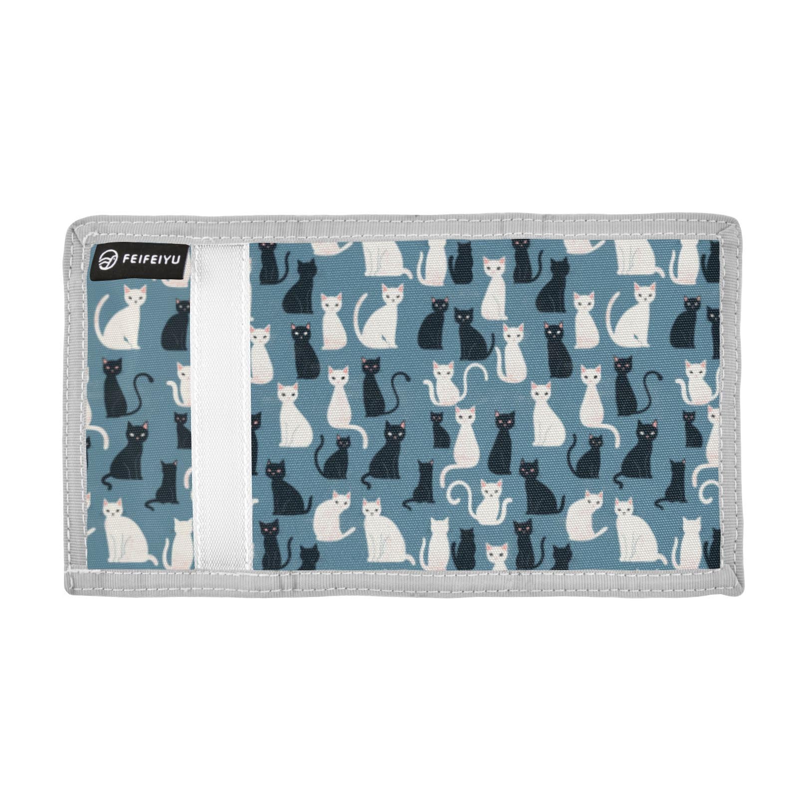 Wusikd Cute Cats Kids Wallet for Boys Girls Toddler Trifold Wallet Novelty Wallet for Teens Women Men