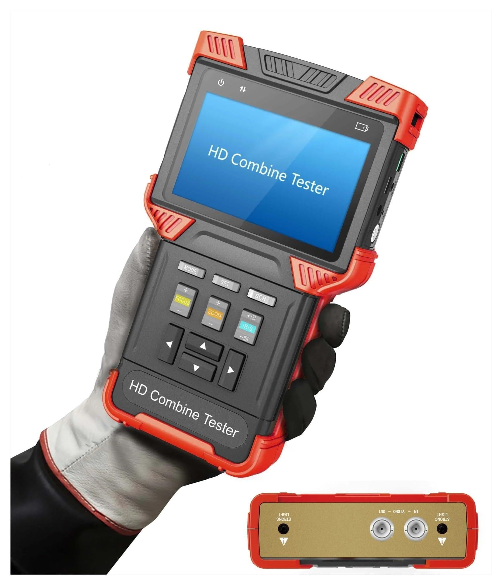 CVFRDD Free Professional CCTV TESTER Monitor H.264/ H.265/ 4K 1080P IP Analog Camera Tester 4.0 Inch HD Combine Tester DT-T70/T71